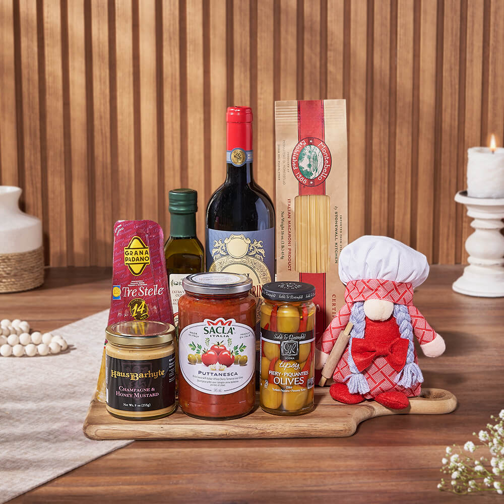 Pasta Chef &amp; Wine Gift Set, wine gift, wine, pasta gift, pasta, gourmet gift, gourmet, America delivery