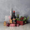 Red Sweets & Spirits Gift Set from America Baskets - Liquor Gift Basket - America Delivery.