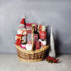 Red & White Christmas Wine Set from America Baskets - Wine Gift Basket - America Delivery.