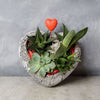 Rock Garden Succulents of Love from America Baskets - Planter Gift - America Delivery.