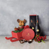 Rudolph’s Bubbly Holiday Gift Set from America Baskets - Champagne Gift Basket - America Delivery.