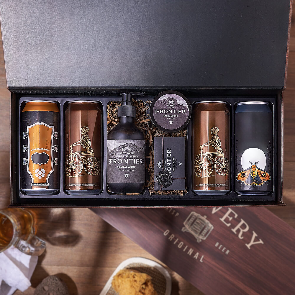 Sandalwood &amp; Craft Brew Box, beer gift, beer, spa gift, spa, America delivery