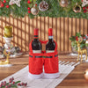 Santa’s Holiday Wine Duo Bag, Christmas gift, Christmas, wine gift, wine, holiday gift, holiday, America delivery