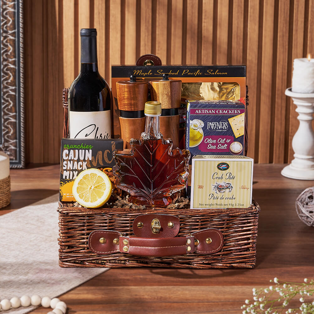 Seafood Wonder &amp; Wine Gift Set, wine gift, wine, seafood gift, seafood, salmon gift, salmon, America delivery