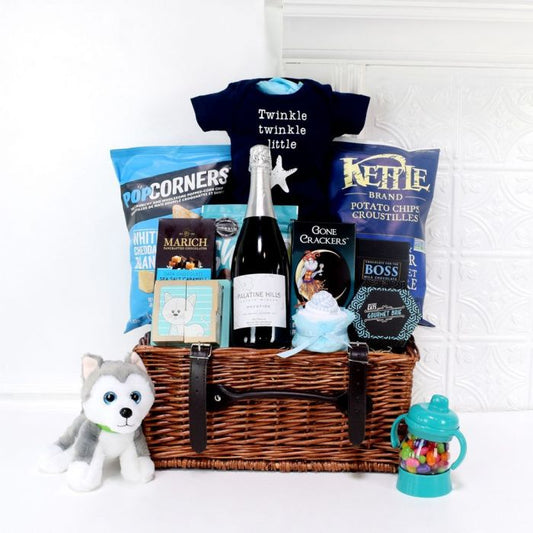 Special Delivery For The Baby Gift Basket from America Baskets - Champagne Gift Set - America Delivery.
