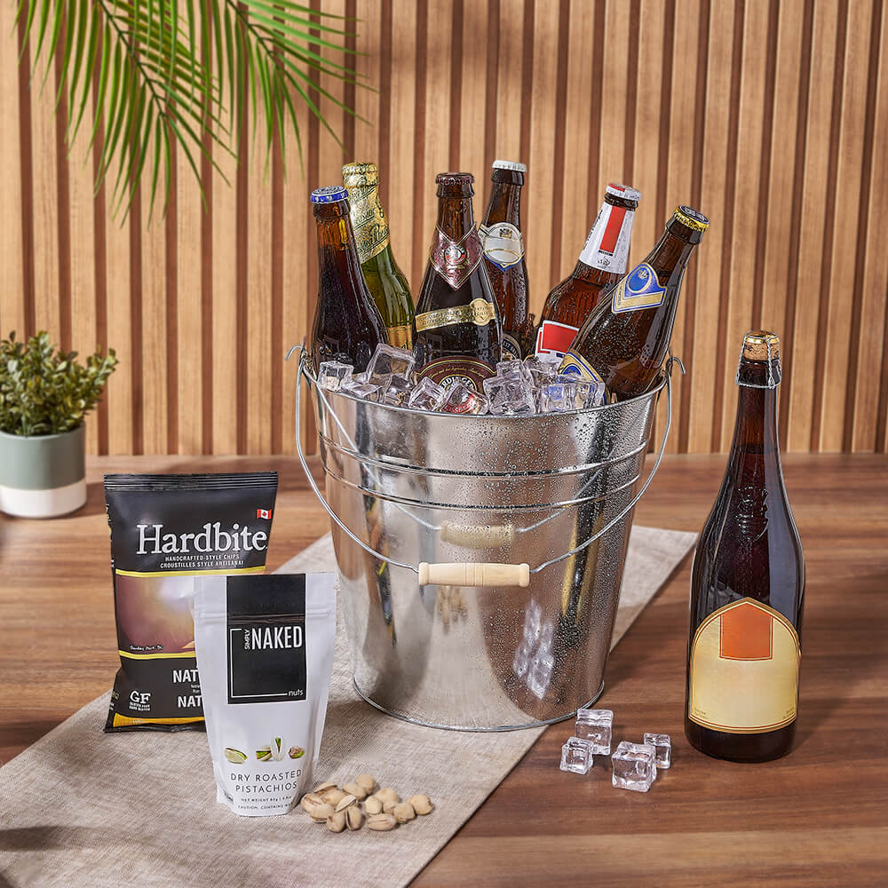 Specialty Beer Snack Bucket – how the gift is presented