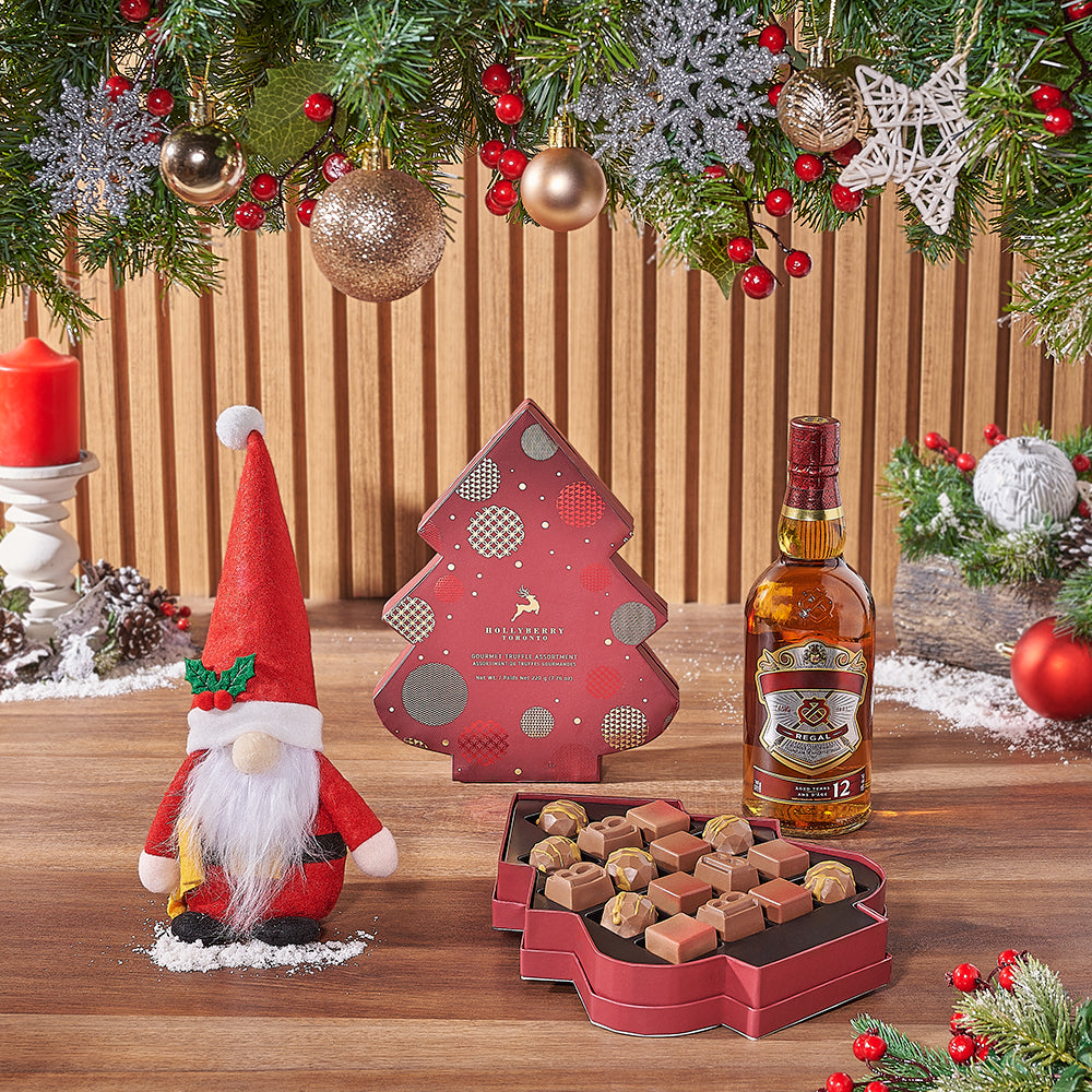 Spirit of the Season Gift Set, liquor gift, liquor, chocolate gift, chocolate, christmas gift, christmas, America delivery