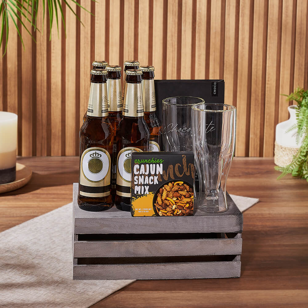 St. James Town Beer &amp; Snack Basket, snack gift, snack, beer gift, beer, America delivery