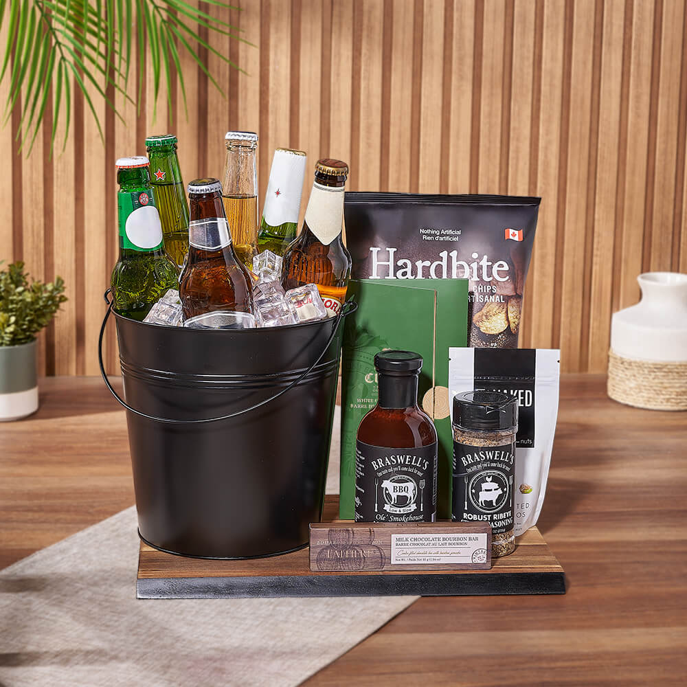 Beer Gift Basket with Pistachios – how the gift is presented