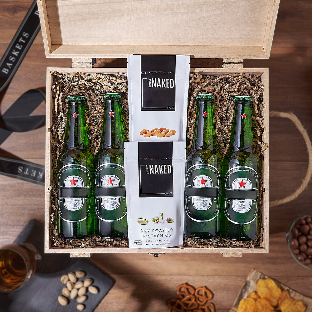 Superb Beer &amp; Nuts Gift Crate, beer gift, beer, nuts gift, nuts, America delivery