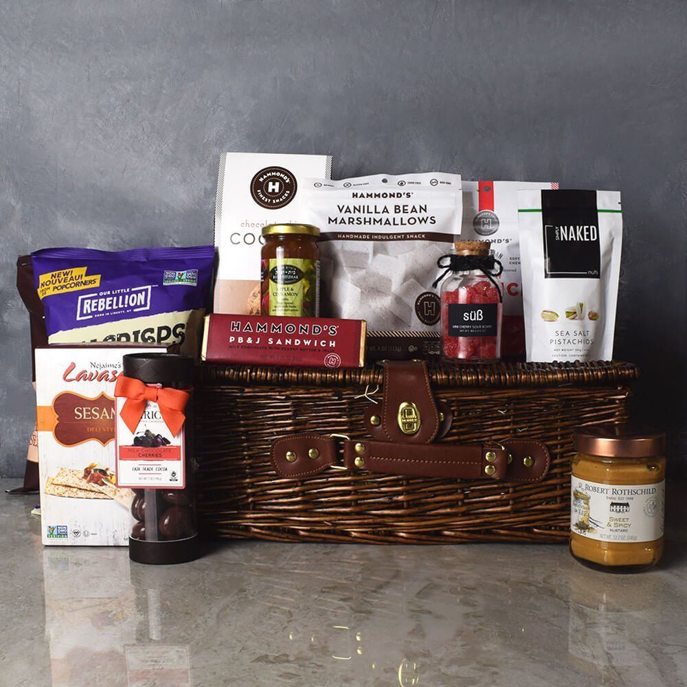 Sweet &amp; Savoury Kosher Treats Basket from America Baskets - America Delivery