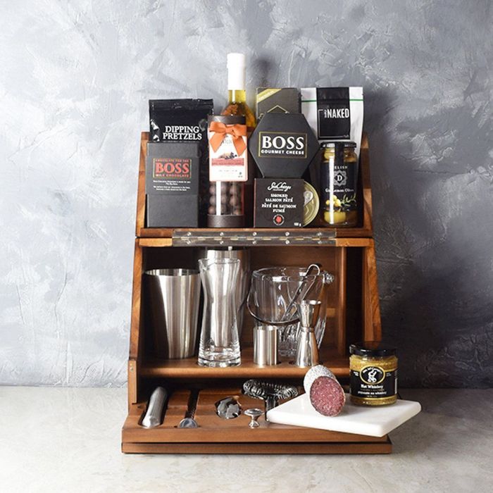 Tabletop Bar Gift Set From America Baskets - Gourmet Gift Basket - America Delivery