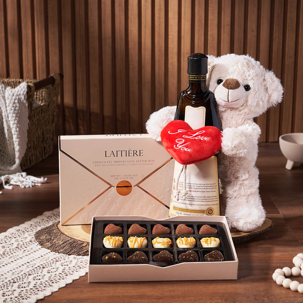 Vodka and Chocolate Truffle Gift Set – how the gift is presented