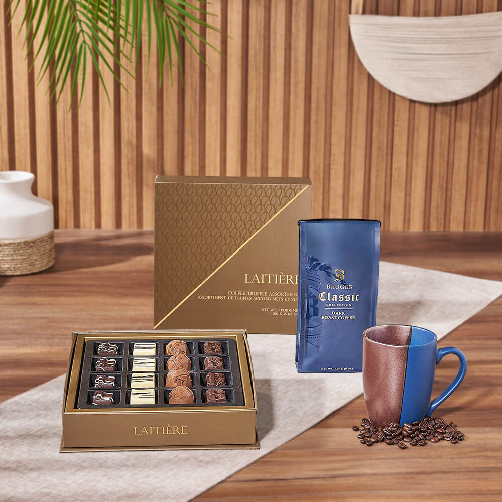 Truffle &amp; Coffee Break Set, coffee gift, coffee, chocolate gift, chocolate, America delivery