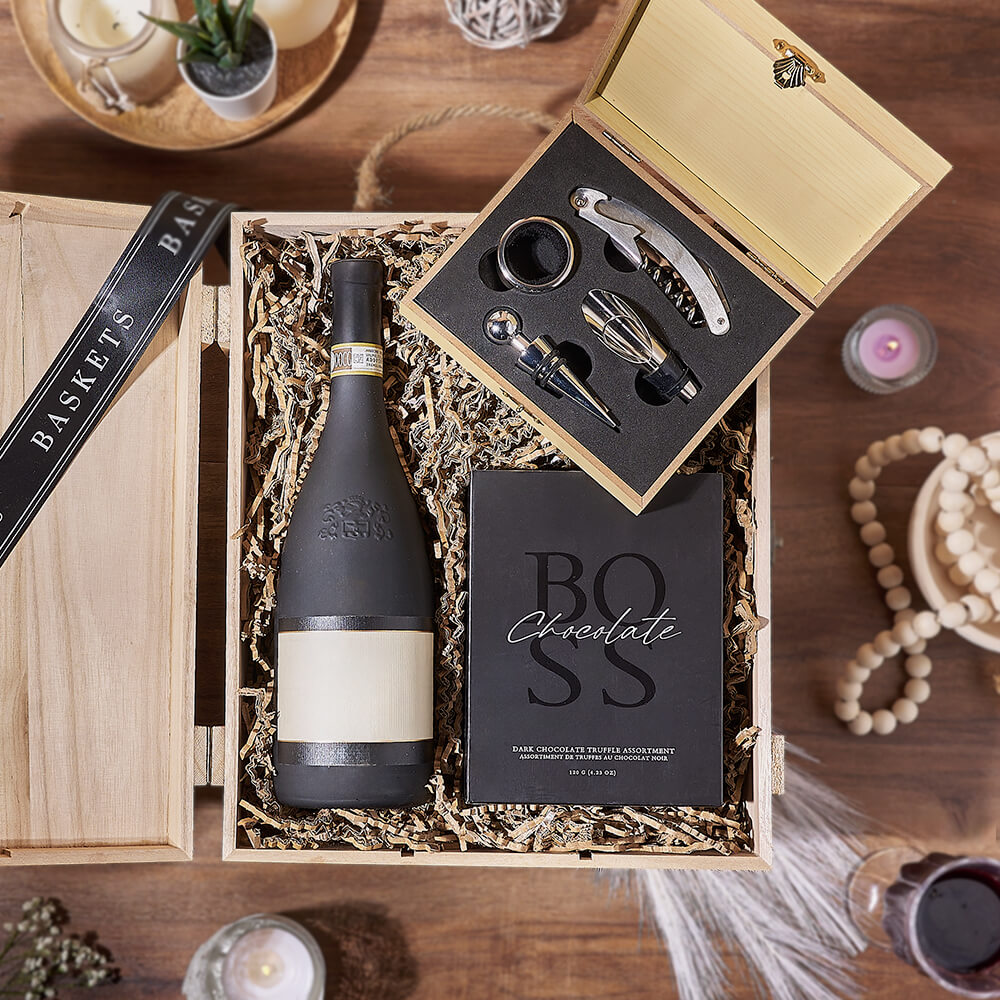 Ultimate Wine & Chocolate Gift Box, wine gift, wine, chocolate gift, chocolate, America delivery