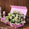 White Rose Gift Box, bouquet gift, bouquet, rose gift, rose, flower gift, flower, America  delivery