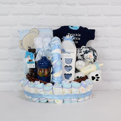 Wonder Boy Baby Gift Basket From America Baskets - Baby Gift Set - America Delivery.