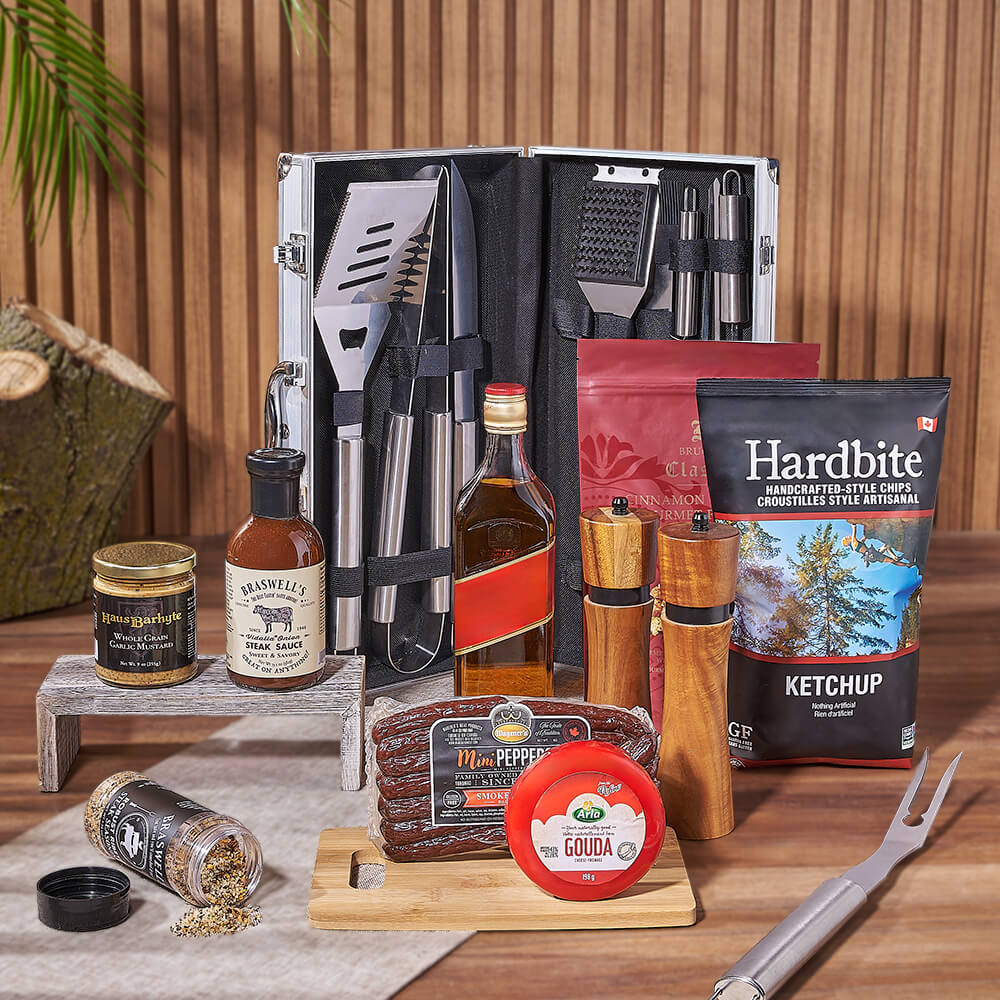 Whiskey and BBQ Grill Gift Set – how the gift is presented