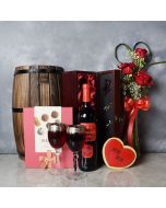 Leaside ValentineâDay Gift Basket, wine gift baskets, gourmet gift baskets, gift baskets, Valentine's Day gift baskets