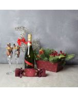 Truffles & Champagne Set, champagne gift baskets, Christmas gift baskets, gourmet gift baskets