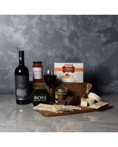 Start Spreading the News Wine & Cheese Gift Basket