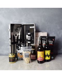 Smokinâ€™ BBQ Grill Gift Set with Beer, gift baskets, gourmet gifts, gifts