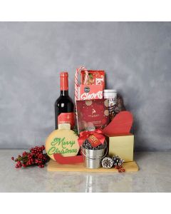 SantaâSpecial Treats Gift Set, wine gift baskets, Christmas gift baskets, gourmet gift baskets
