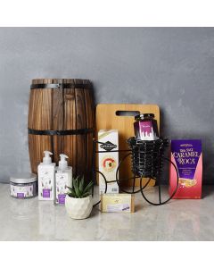 Lavender Spring Spa Gift Set, gourmet gift baskets, gourmet gifts, spa gift baskets, gift baskets