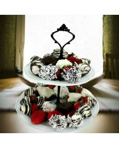 Two-Tiered Chocolate Dipped Strawberries