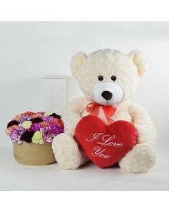 "I Love You" Flower & Plush Gift