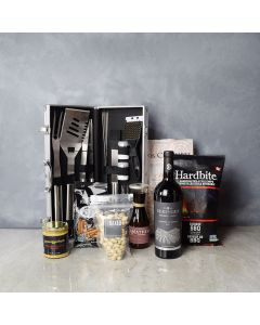 Smokinâ€™ BBQ Grill Gift Set with Wine, gift baskets, gourmet gifts, gifts