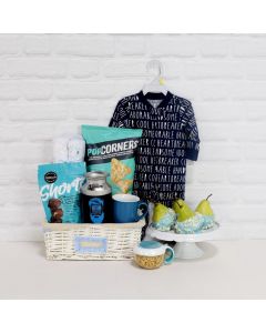 BOYâBIRTH CELEBRATION GIFT BASKET, baby boy gift basket,, welcome home baby gifts, new parent gifts