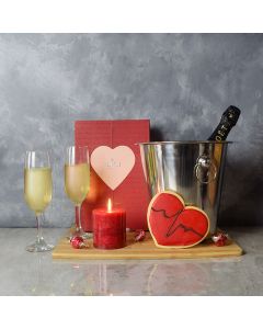 ValentineâDay Tea & Sweets Basket, gourmet gift baskets, champagne gift baskets, Valentine's Day gifts, gift baskets, romance