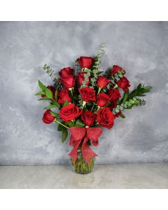 Rosedale ValentineâDay Vase, floral gift baskets, Valentine's Day gifts, gift baskets, romance